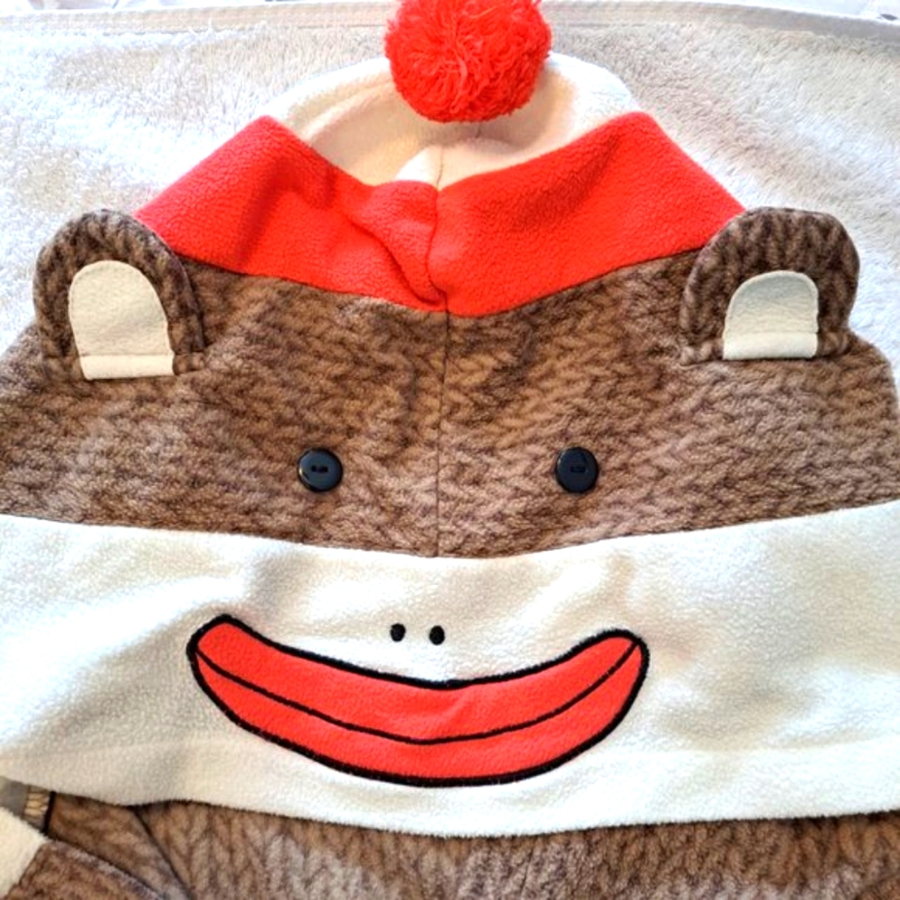 Underland Sock Monkey Novelty Hoodie Size Small - Picture 4 of 5
